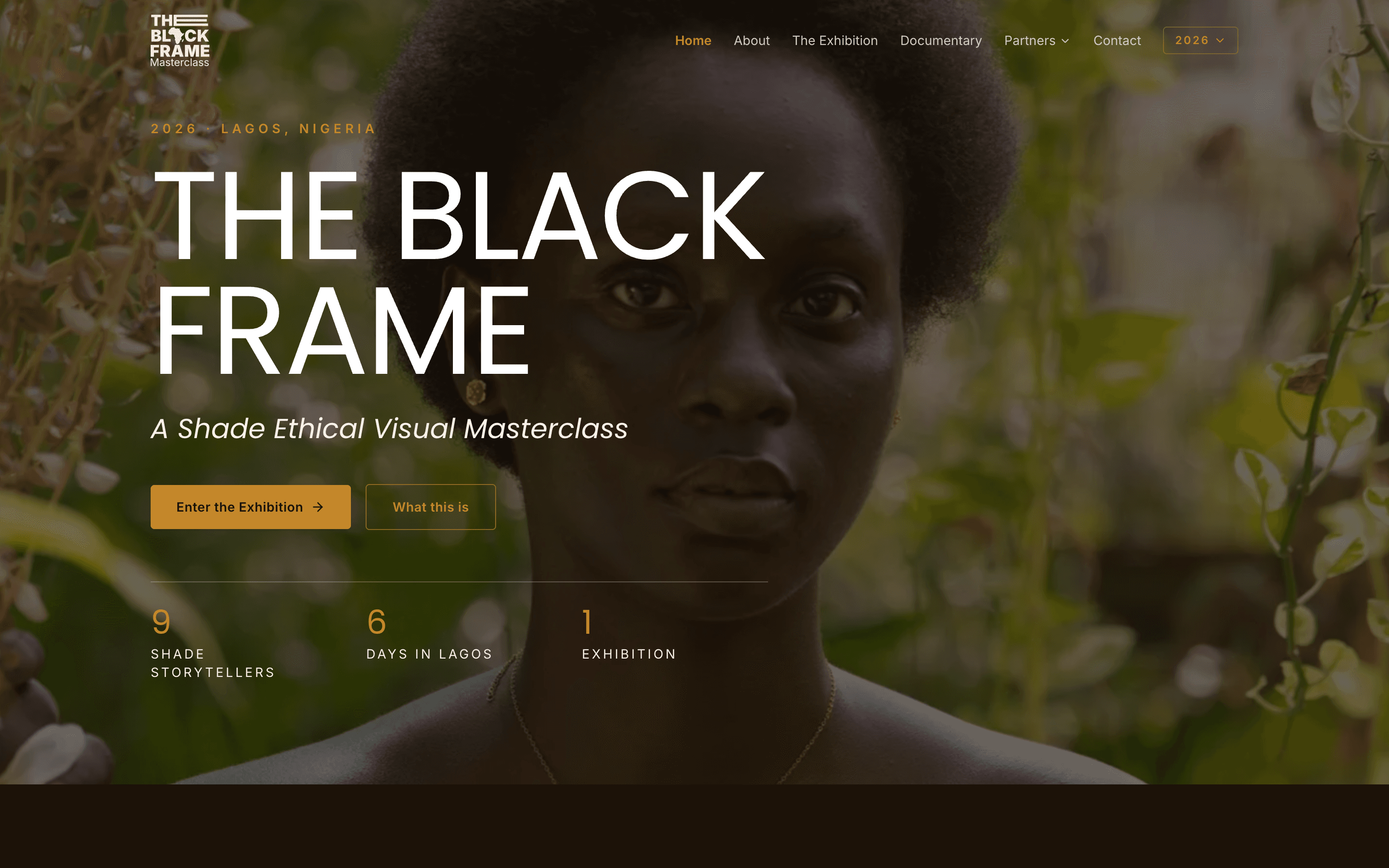 The Black Frame website