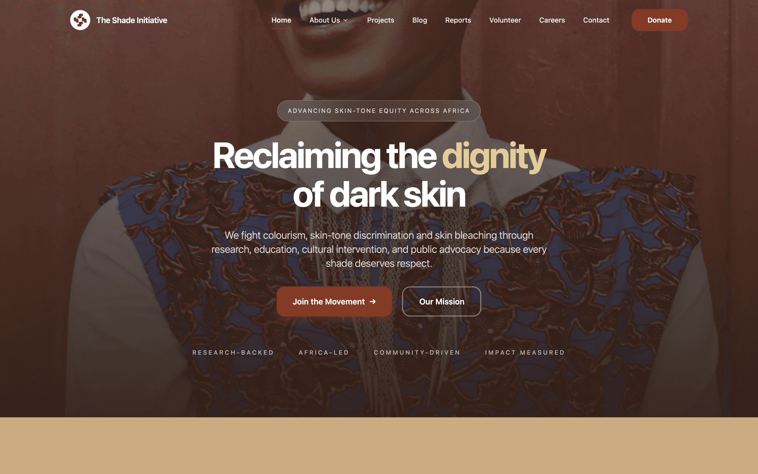 The Shade Initiative Ngo website